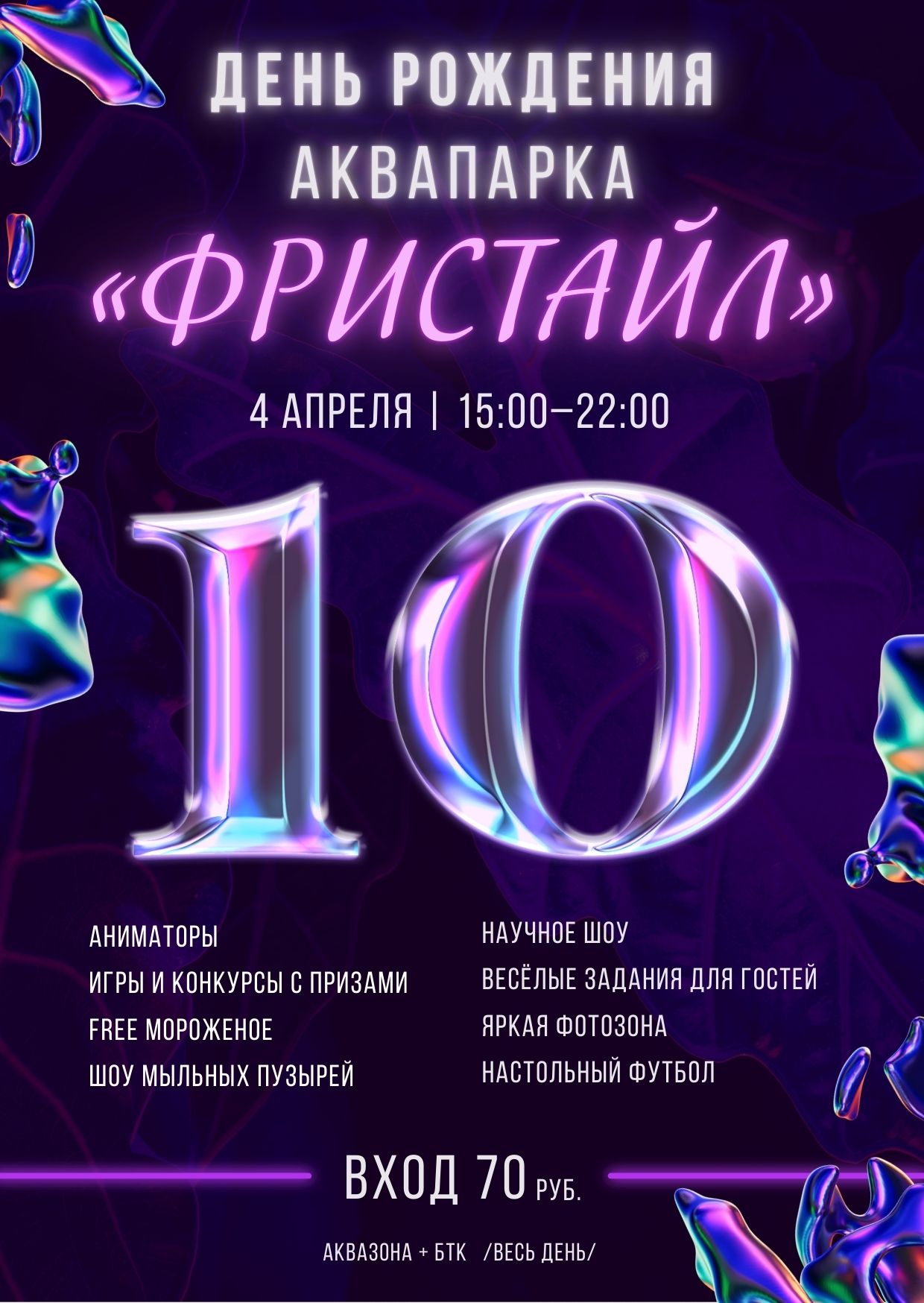 День Рождения аквапарка